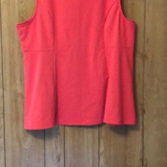 Torrid Coral Vneck Sleeveless Peplum Tank Top 4 4X - Picture 11 of 14